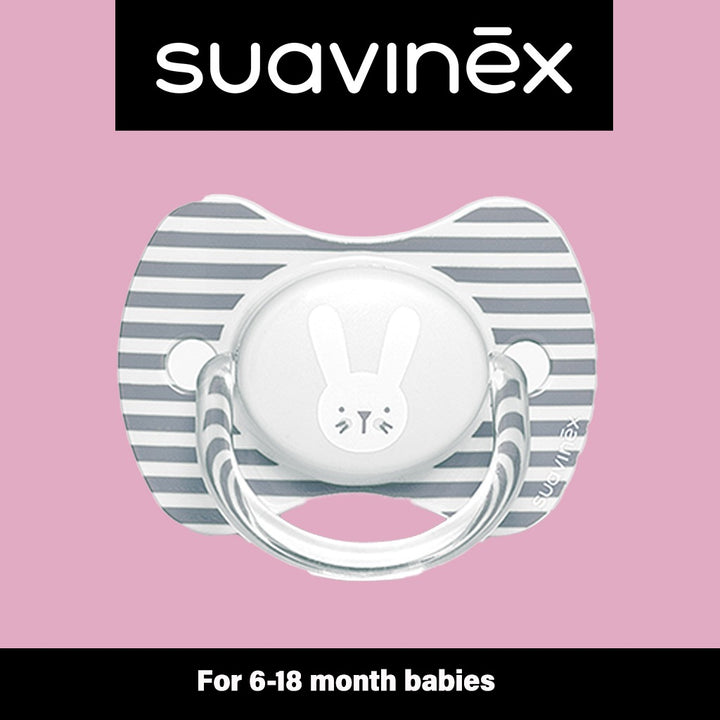 Suavinex Premium Physiological Soother Grey Rabbit 6-18 Month - Easy Pharmacy LLC