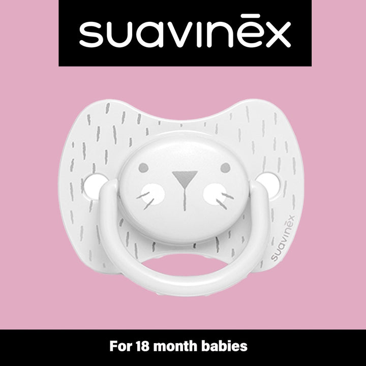 Suavinex Premium Physiological Soother Grey Whiskers 18 Month - Easy Pharmacy LLC