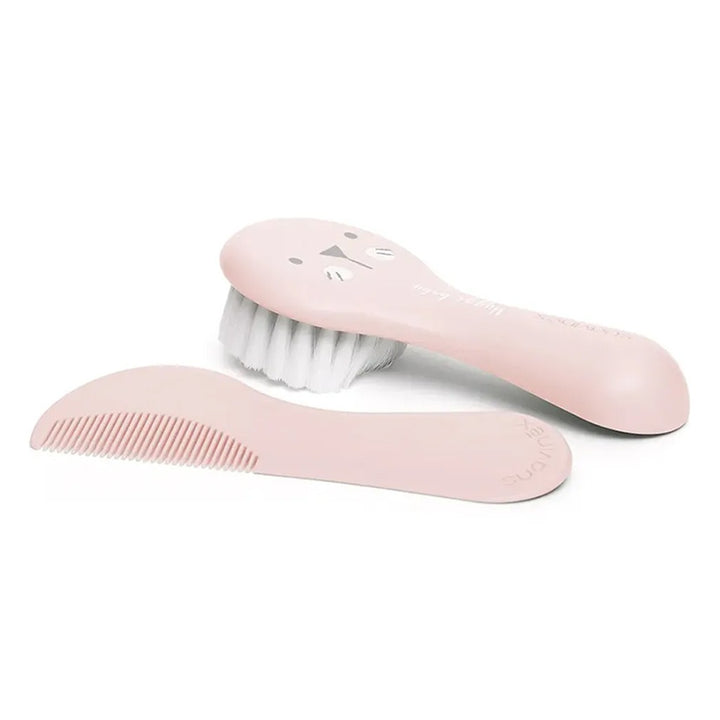 Suavinex Hygge Soft Bristles Brush & Comb Set For 0 Months+ Baby - Pink, Pack of 2 Pieces - Easy Pharmacy LLC
