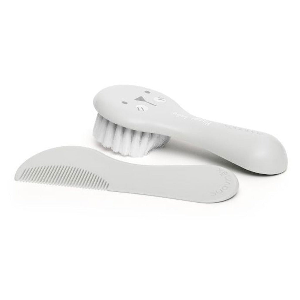 Suavinex Hygge Soft Bristles Brush & Comb Set For 0 Months+ Baby - Grey, Pack of 2 Pieces - Easy Pharmacy LLC