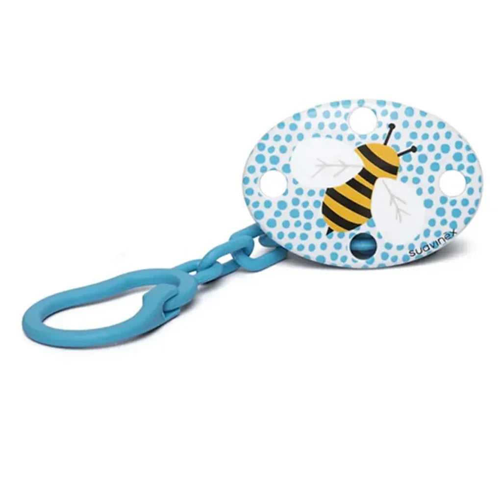 Suavinex Oval Soother Clip For 4-18 Months Baby, Bee Blue, Pack of 1's - Easy Pharmacy LLC
