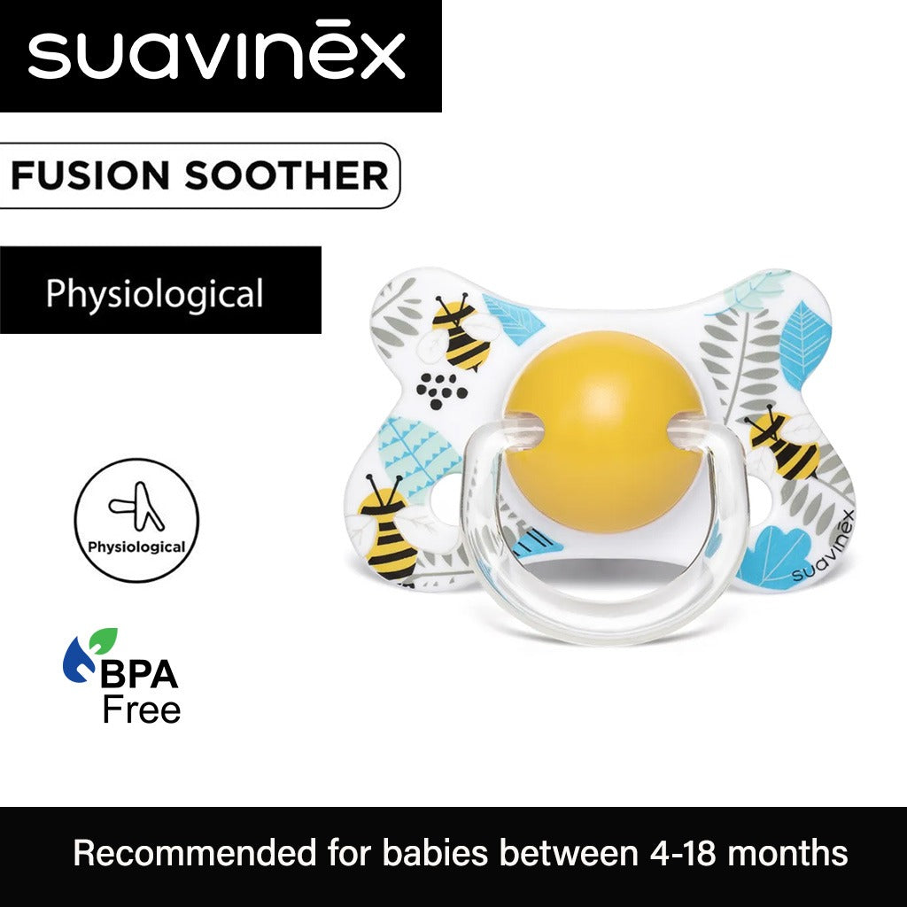 Suavinex Fusion Soother Physiological Bee Yellow For 4-18 Months Babies - Easy Pharmacy LLC