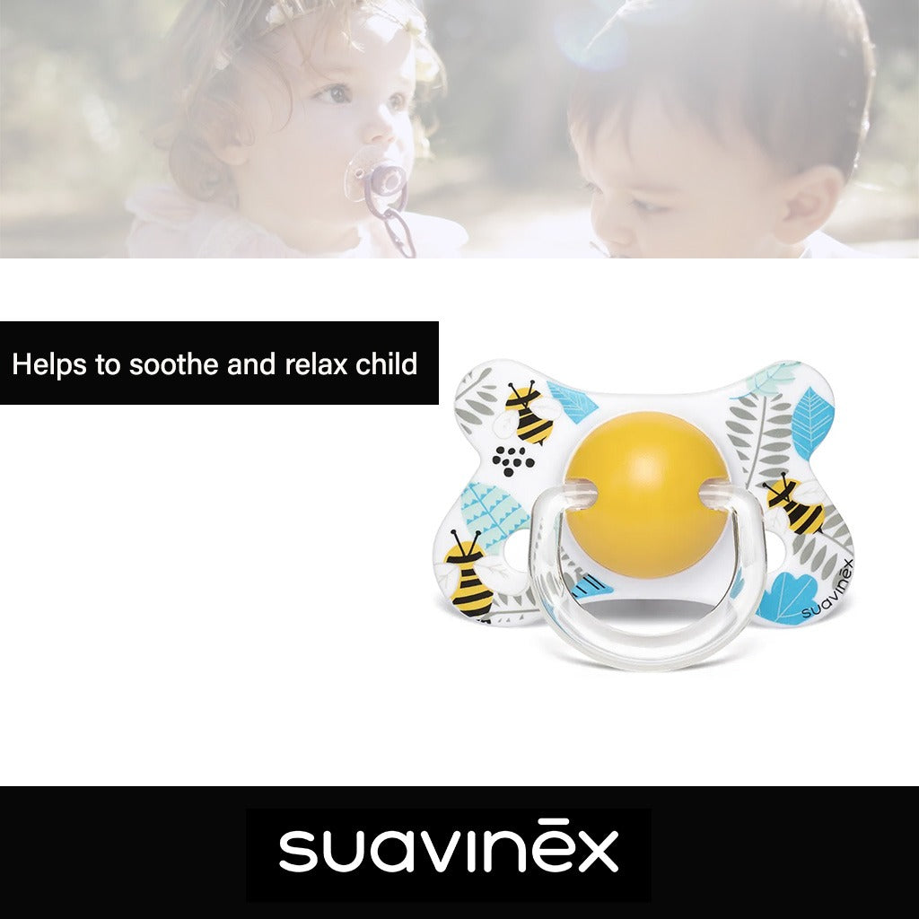 Suavinex Fusion Soother Physiological Bee Yellow For 4-18 Months Babies - Easy Pharmacy LLC
