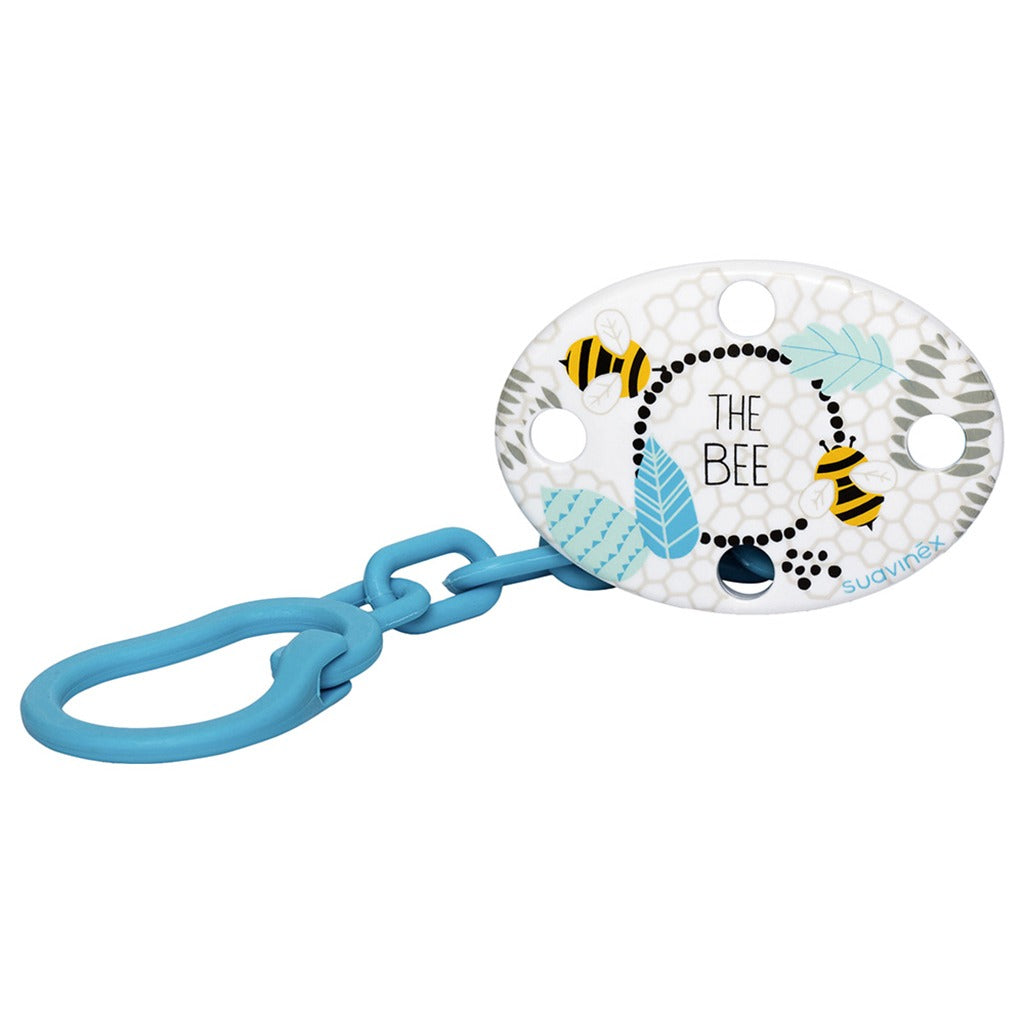 Suavinex Oval Soother Clip Bee Blue For Babies - Easy Pharmacy LLC