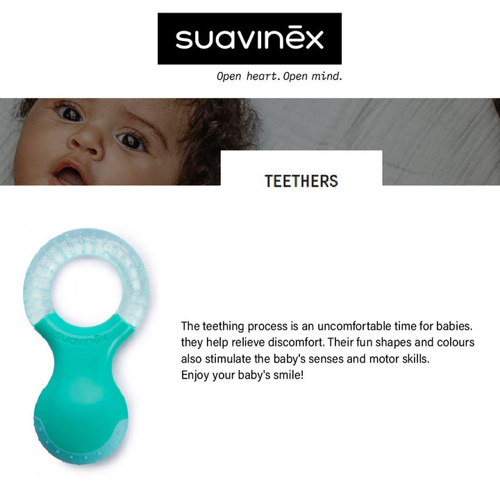 Suavinex Step 2 Teething Ring For 4 Months+ Baby - Green - Easy Pharmacy LLC