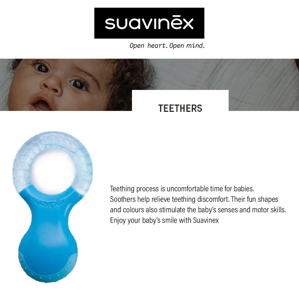 Suavinex Step 2 Teething Ring For 4 Months+ Baby - Blue - Easy Pharmacy LLC