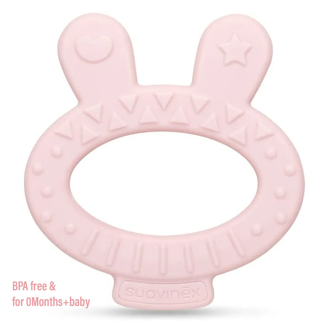Suavinex Hygge Pink Teether For 0 Months+ Baby, Rabbit, Pack of 1's - Easy Pharmacy LLC