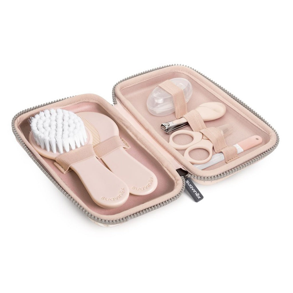 Suavinex Complete Portable Essential Care & Grooming Manicure Set For Baby, Pink, Pack of 6 Pieces - Easy Pharmacy LLC
