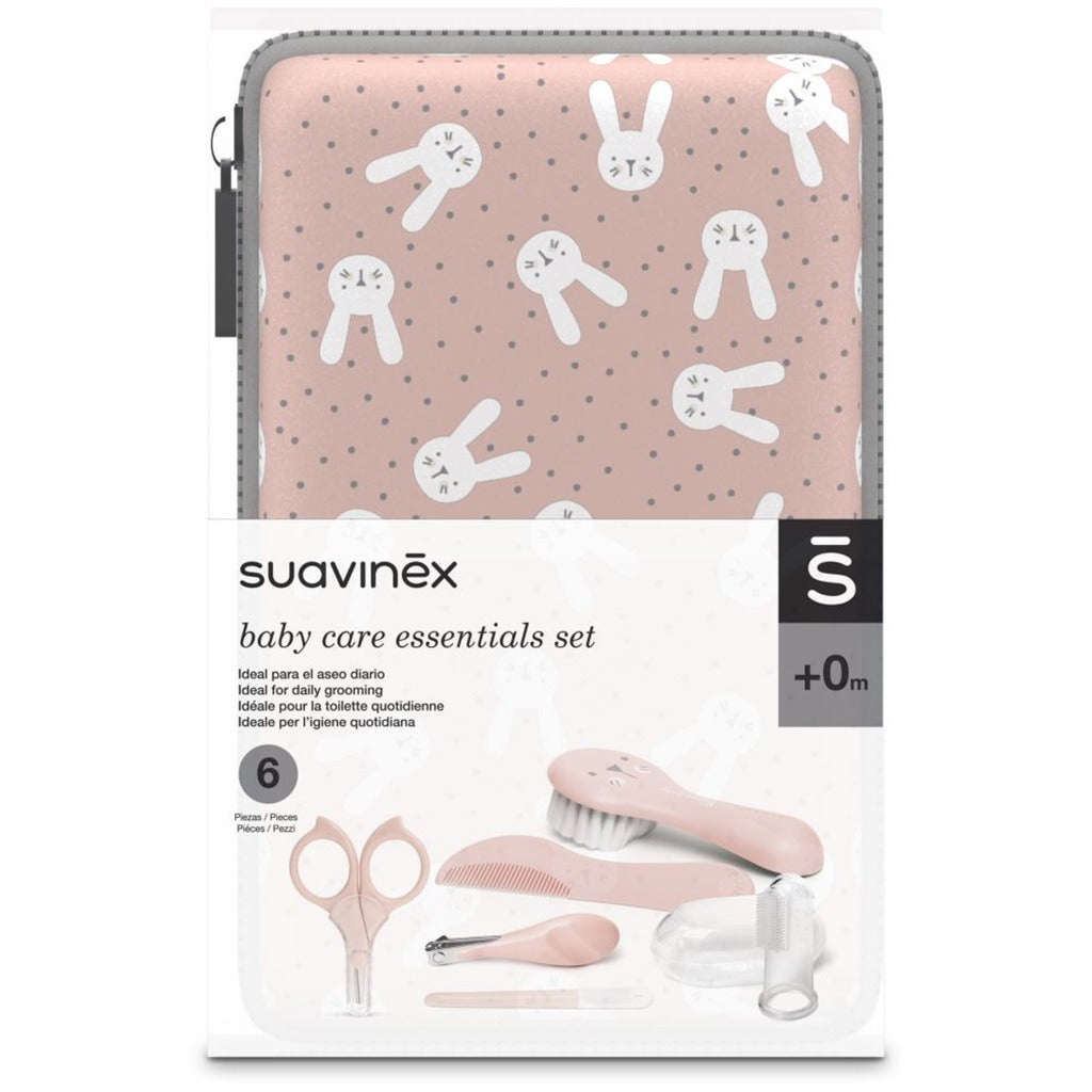 Suavinex Complete Portable Essential Care & Grooming Manicure Set For Baby, Pink, Pack of 6 Pieces - Easy Pharmacy LLC