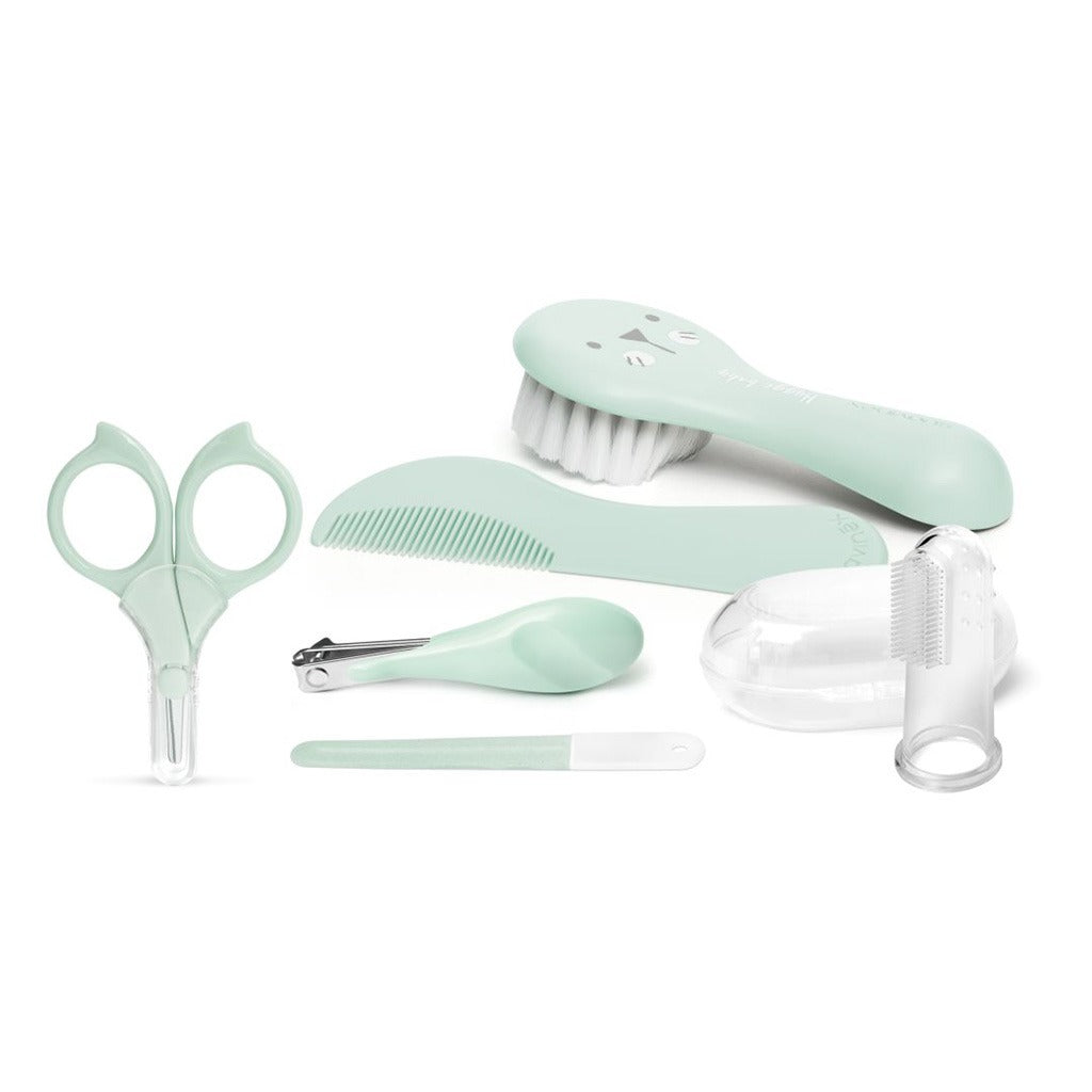 Suavinex Complete Portable Essential Care & Grooming Manicure Set For Baby, Green, Pack of 6 Pieces - Easy Pharmacy LLC