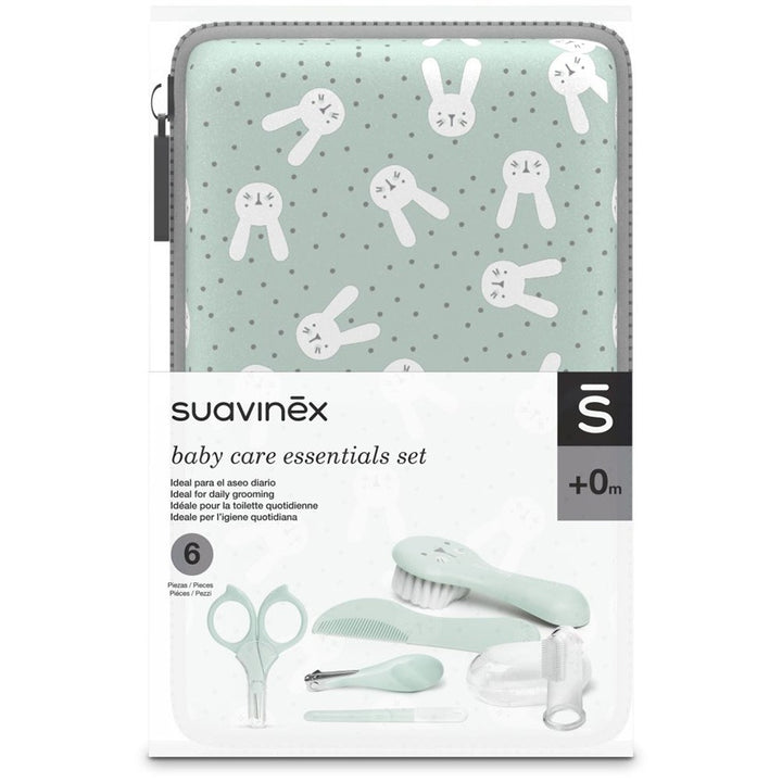 Suavinex Complete Portable Essential Care & Grooming Manicure Set For Baby, Green, Pack of 6 Pieces - Easy Pharmacy LLC