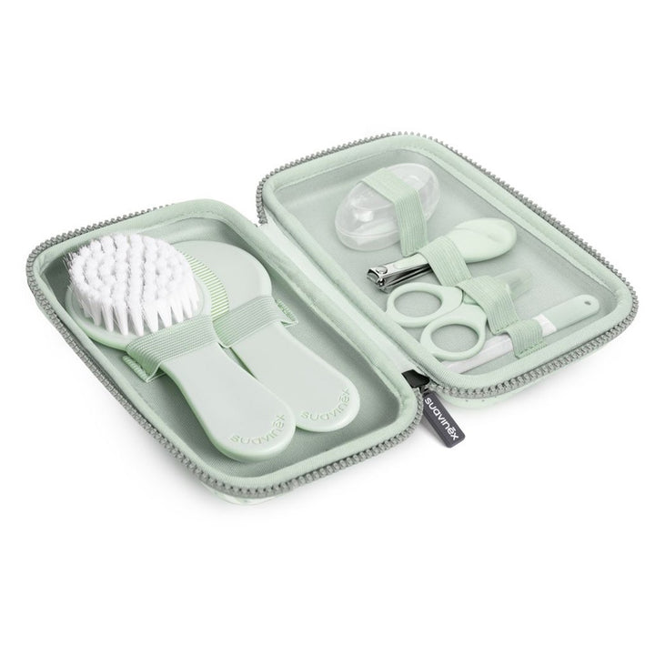 Suavinex Complete Portable Essential Care & Grooming Manicure Set For Baby, Green, Pack of 6 Pieces - Easy Pharmacy LLC