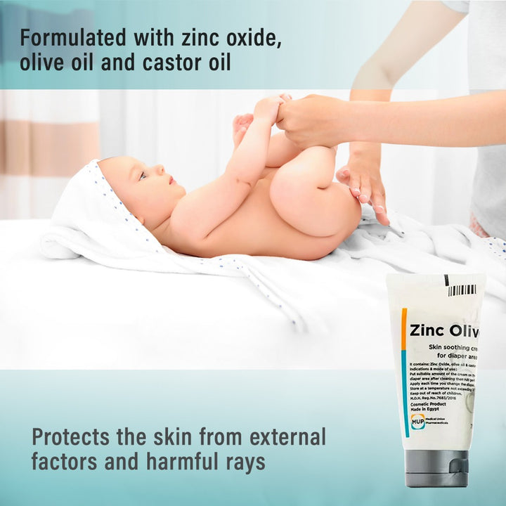 Zinc Olive Skin Soothing Cream For Diaper Area 75g - Easy Pharmacy LLC