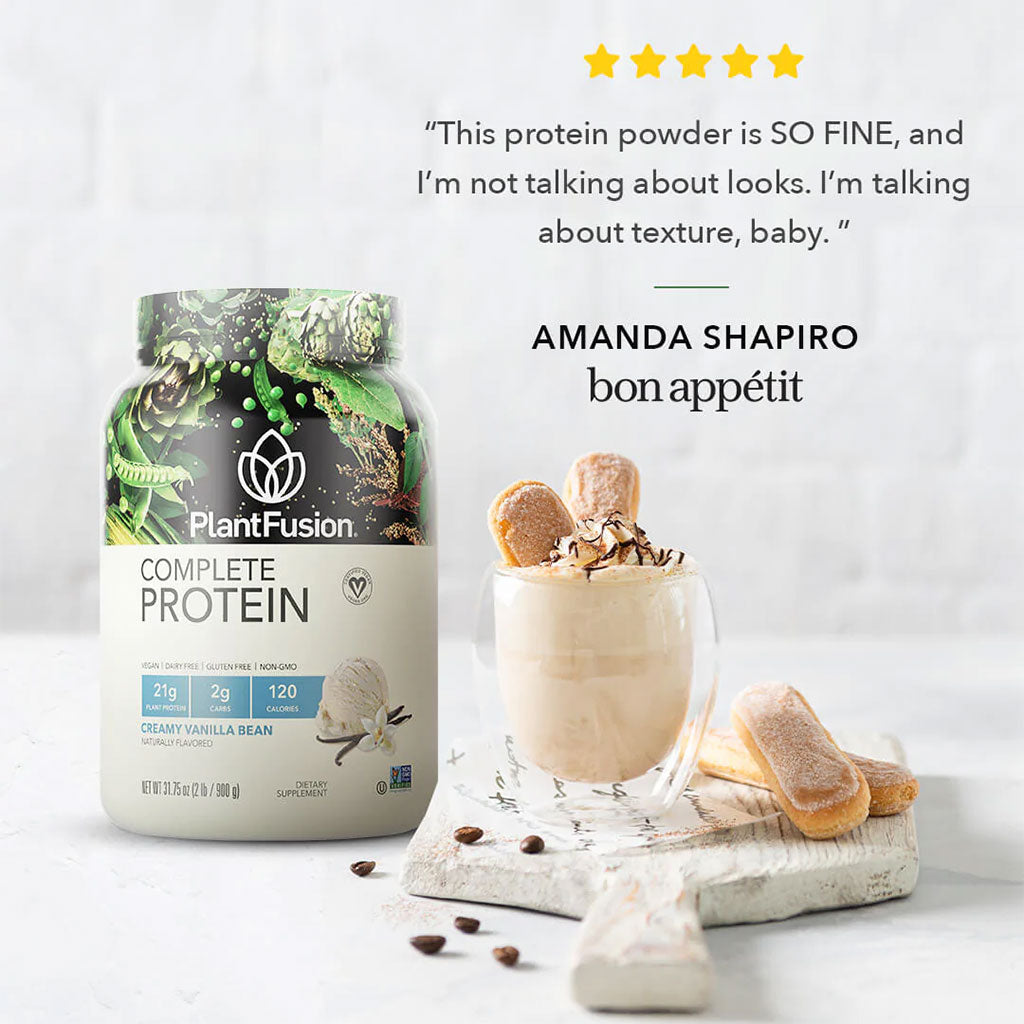PlantFusion Complete Plant Protein Powder Creamy Vanilla Bean 1Lbs - Easy Pharmacy LLC