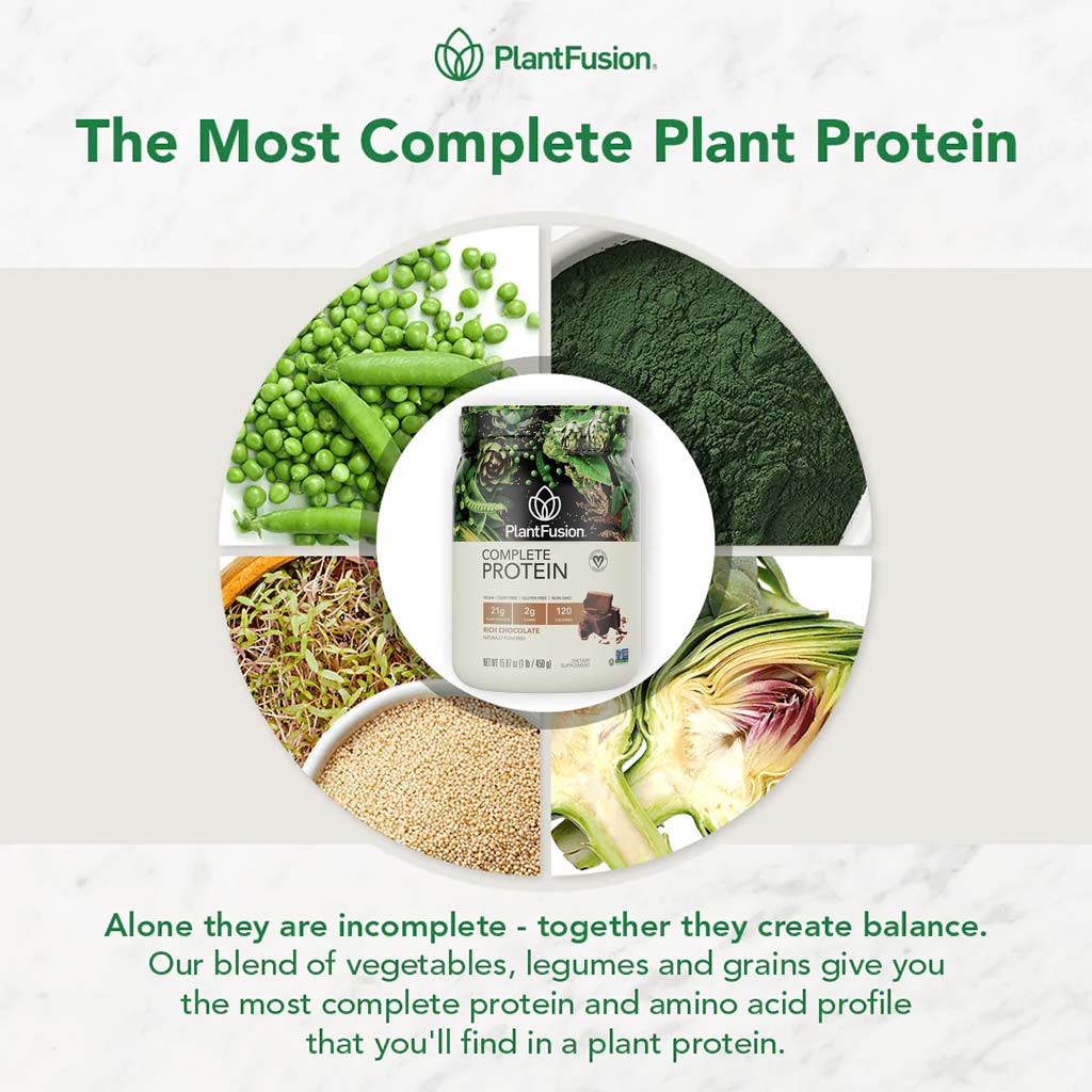 PlantFusion Complete Plant Protein Powder Rich Chocolate 1Lbs - Easy Pharmacy LLC