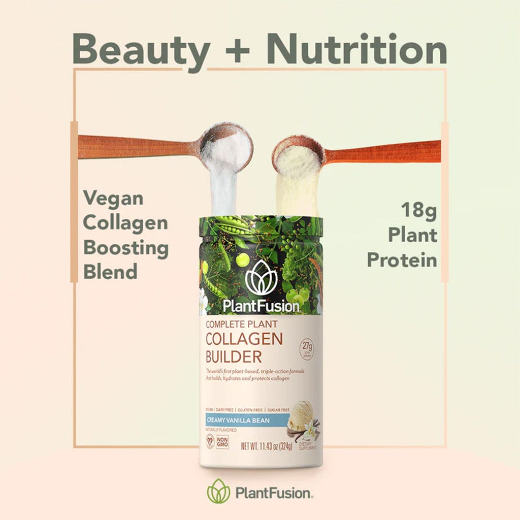 PlantFusion Complete Plant Collagen Builder Powder Creamy Vanilla Bean 324g - Easy Pharmacy LLC