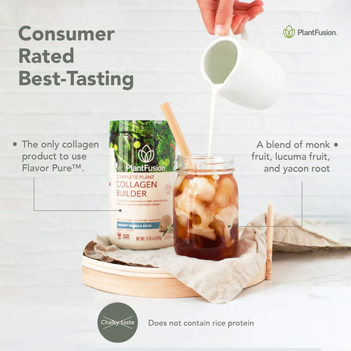 PlantFusion Complete Plant Collagen Builder Powder Creamy Vanilla Bean 324g - Easy Pharmacy LLC