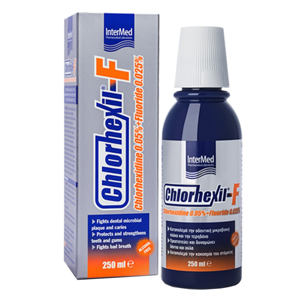 InterMed Chlorhexil-F Alcohol Free Fluoride Mouthwash Solution 250ml - Easy Pharmacy LLC