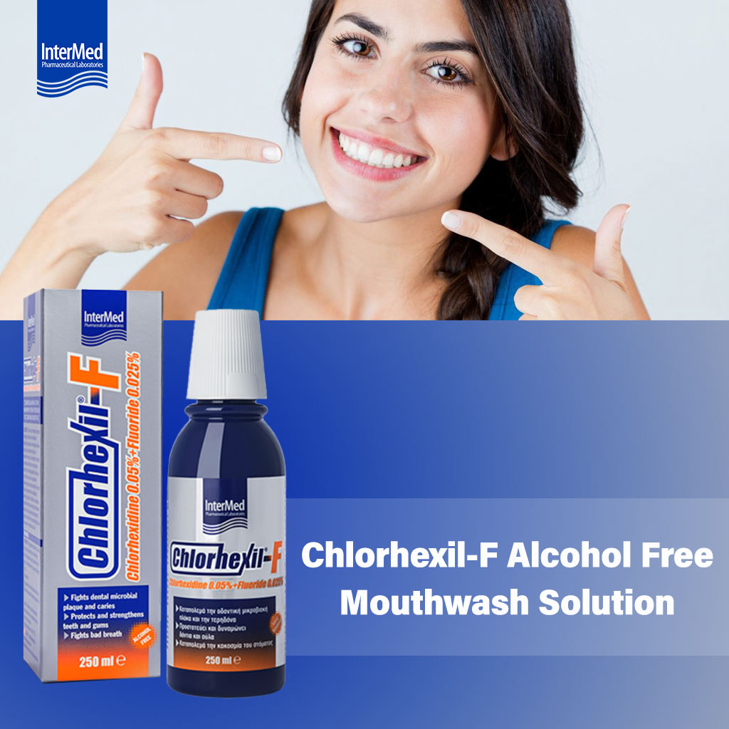 InterMed Chlorhexil-F Alcohol Free Fluoride Mouthwash Solution 250ml - Easy Pharmacy LLC