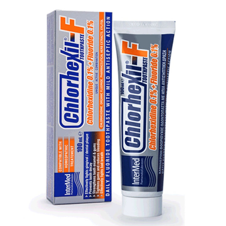 InterMed Chlorhexil-F Anti-bacterial Fluoride Toothpaste 100ml - Easy Pharmacy LLC