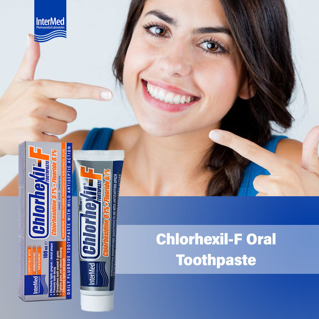 InterMed Chlorhexil-F Anti-bacterial Fluoride Toothpaste 100ml - Easy Pharmacy LLC