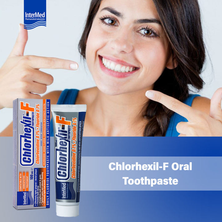 InterMed Chlorhexil-F Anti-bacterial Fluoride Toothpaste 100ml - Easy Pharmacy LLC