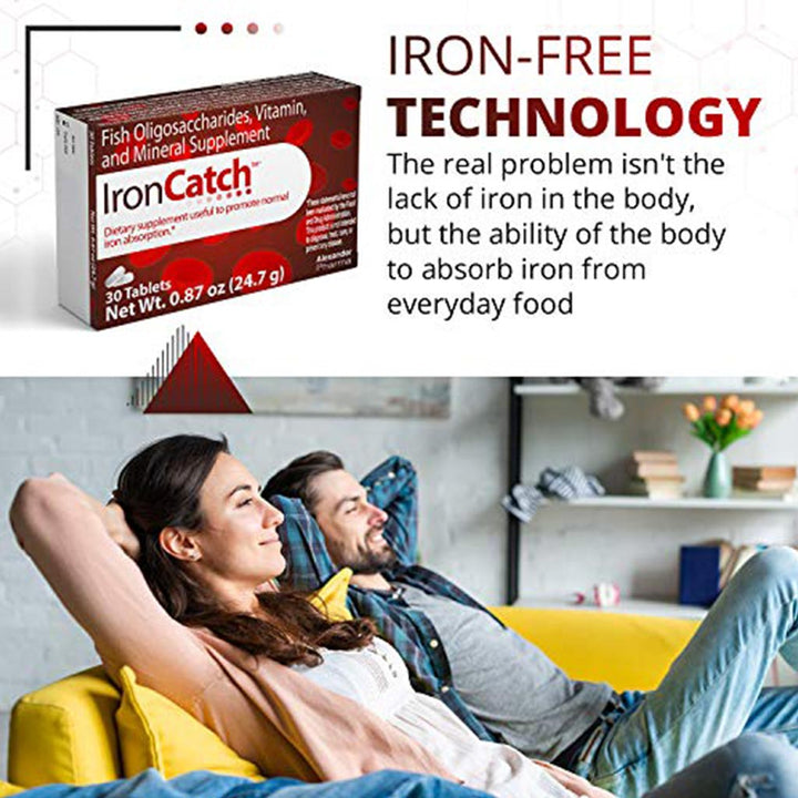 Alexander Pharma IronCatch Iron Supplement Tablets, Pack of 30's - Easy Pharmacy LLC