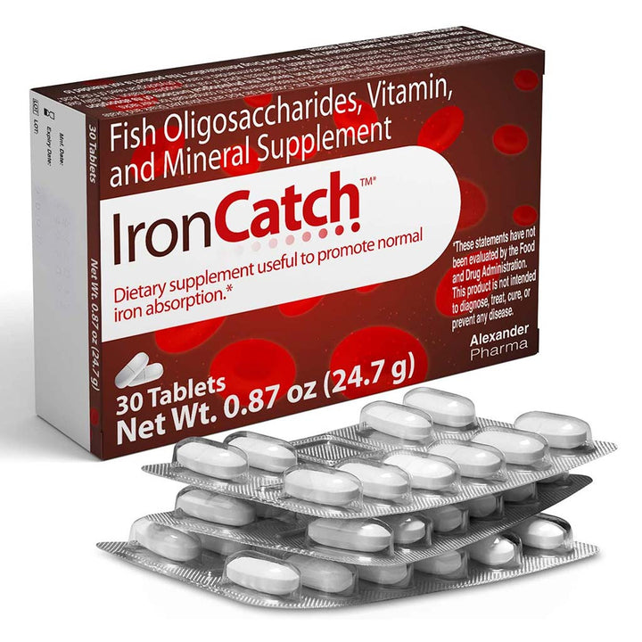 Alexander Pharma IronCatch Iron Supplement Tablets, Pack of 30's - Easy Pharmacy LLC