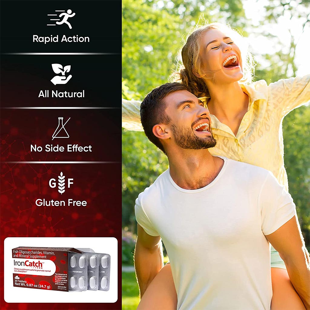 Alexander Pharma IronCatch Iron Supplement Tablets, Pack of 30's - Easy Pharmacy LLC