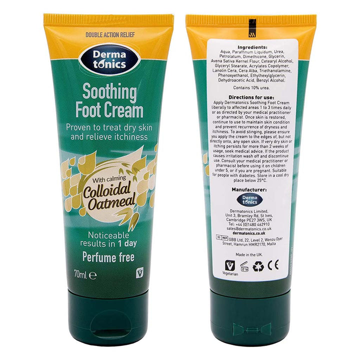 Dermatonics Soothing Foot Cream With Calming Colloidal Oatmeal 70ml - Easy Pharmacy LLC