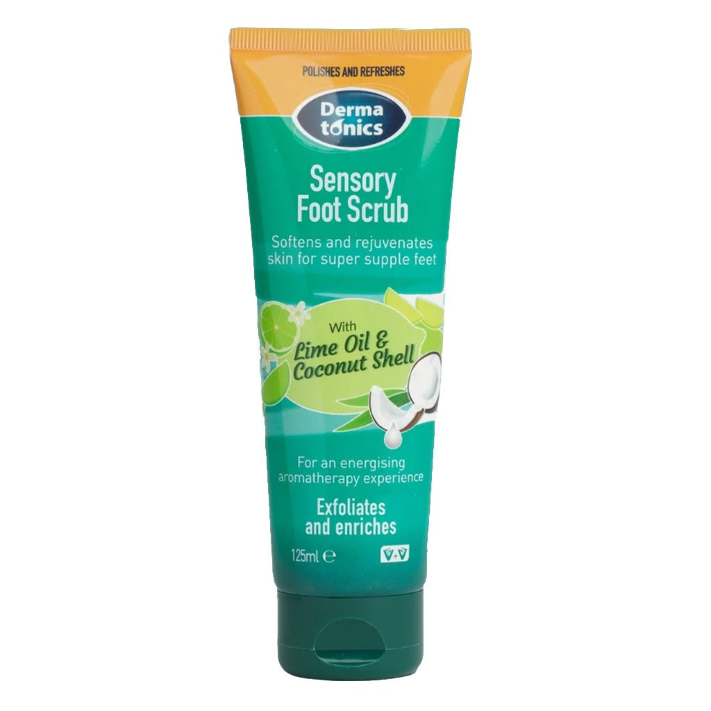 Dermatonics Sensory Foot Scrub With Lime Oil And Coconut Shell 125ml - Easy Pharmacy LLC