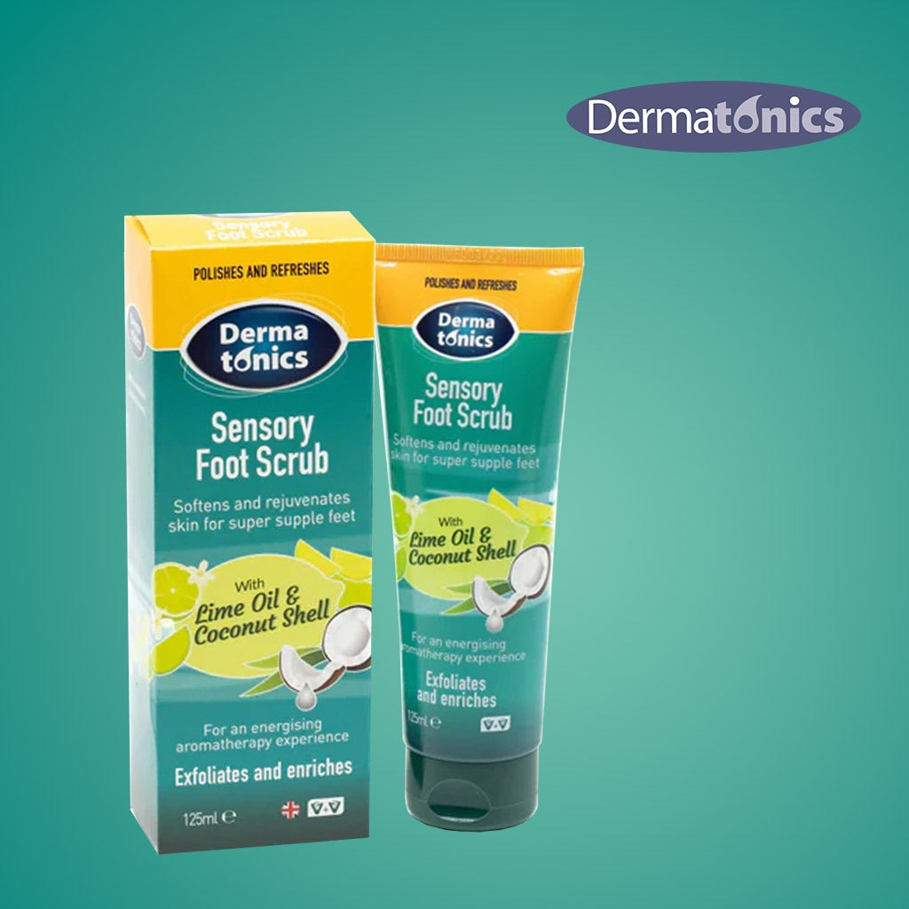 Dermatonics Sensory Foot Scrub With Lime Oil And Coconut Shell 125ml - Easy Pharmacy LLC
