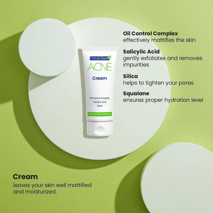 Novaclear Acne Cream With Salicylic Acid For Oily And Acne Prone Skin 40ml - Easy Pharmacy LLC