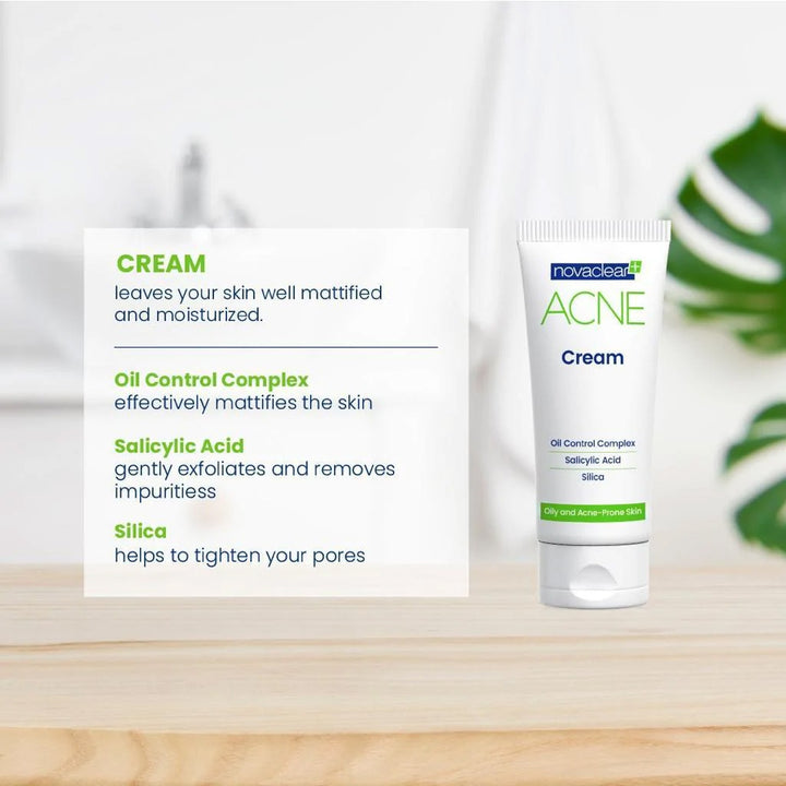 Novaclear Acne Cream With Salicylic Acid For Oily And Acne Prone Skin 40ml - Easy Pharmacy LLC