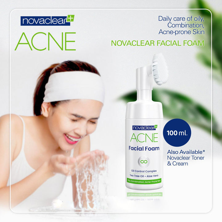 Novaclear Acne Oil Control Facial Foam Cleanser For Oily, Acne-Prone and Combination Skin 100ml - Easy Pharmacy LLC