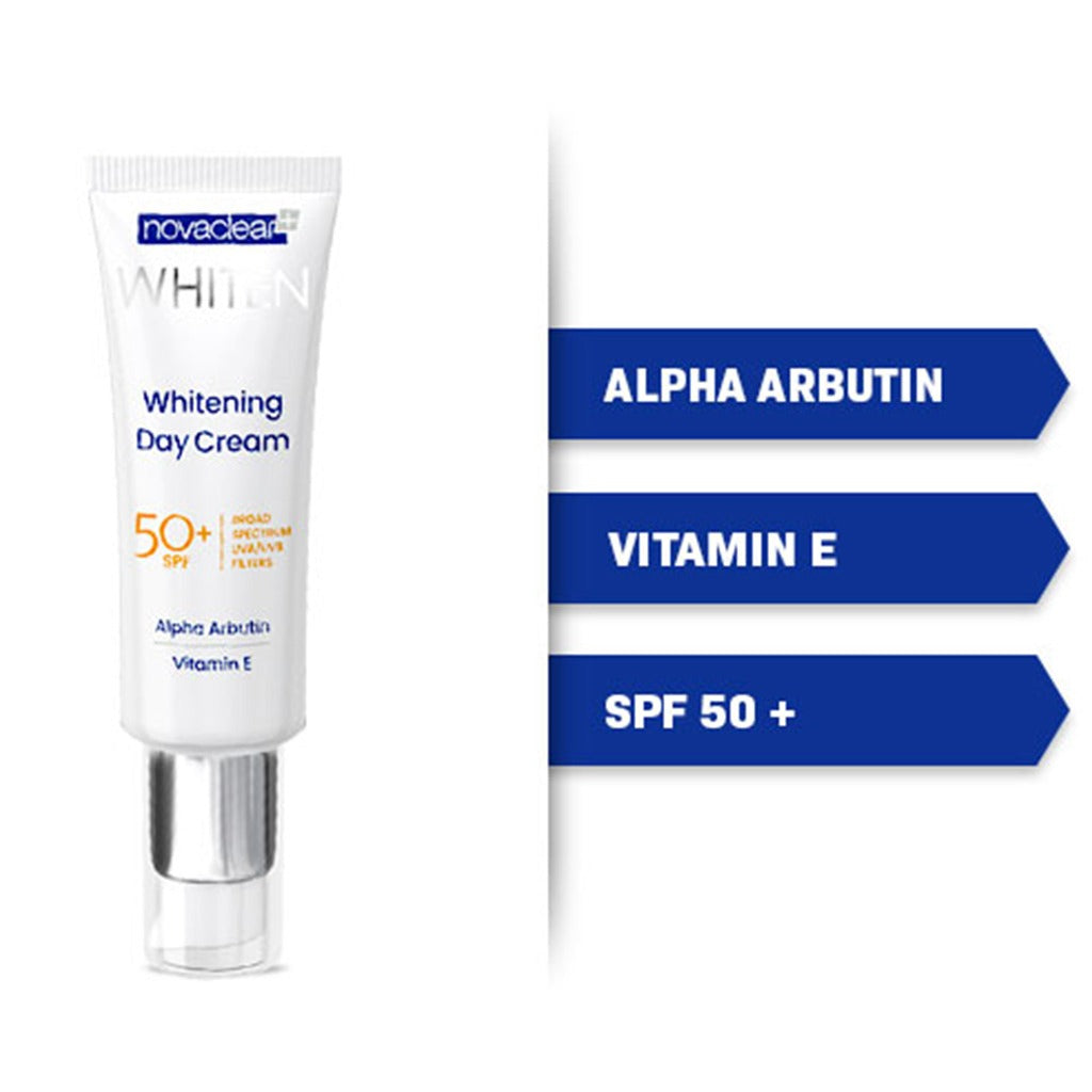 Novaclear Whitening Facial Brightening Day Cream with SPF50+, 50ml - Easy Pharmacy LLC