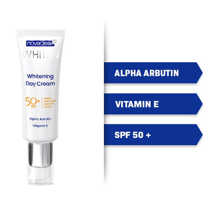 Novaclear Whitening Facial Brightening Day Cream with SPF50+, 50ml - Easy Pharmacy LLC