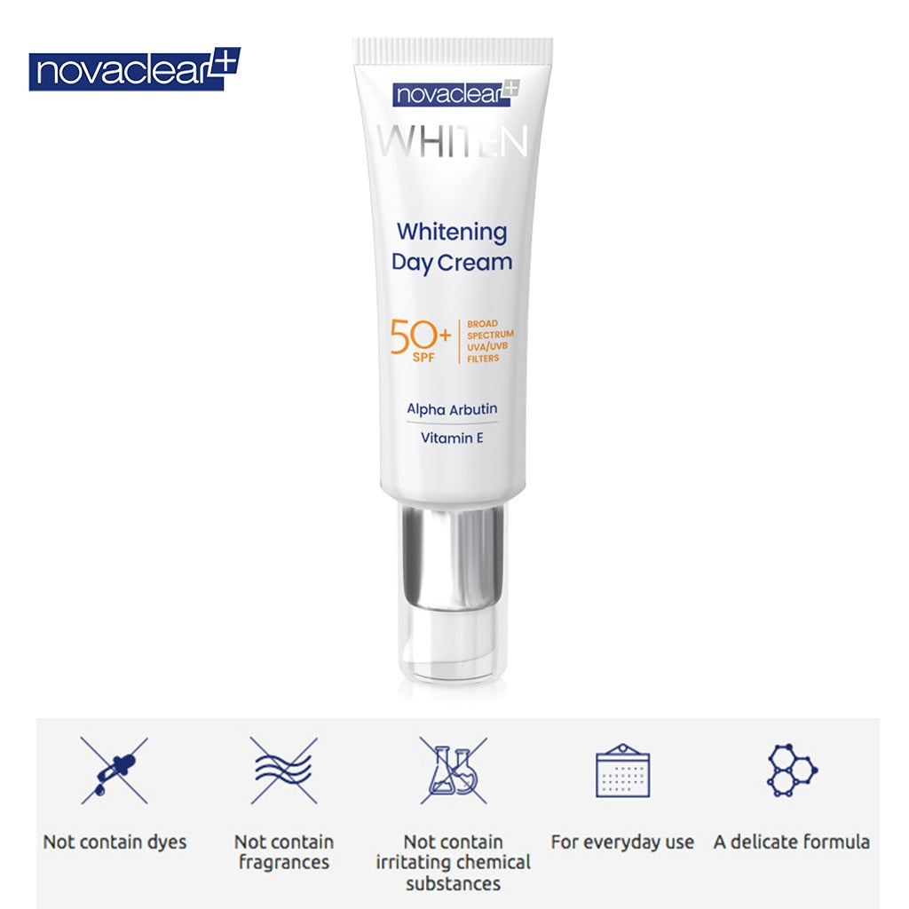 Novaclear Whitening Facial Brightening Day Cream with SPF50+, 50ml - Easy Pharmacy LLC
