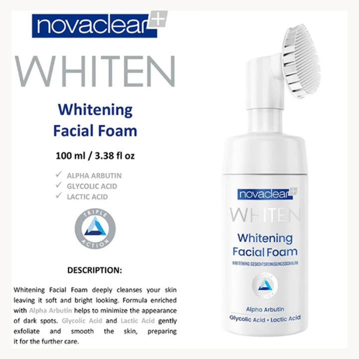 Novaclear Whitening Cleansing Facial Foam 100ml - Easy Pharmacy LLC