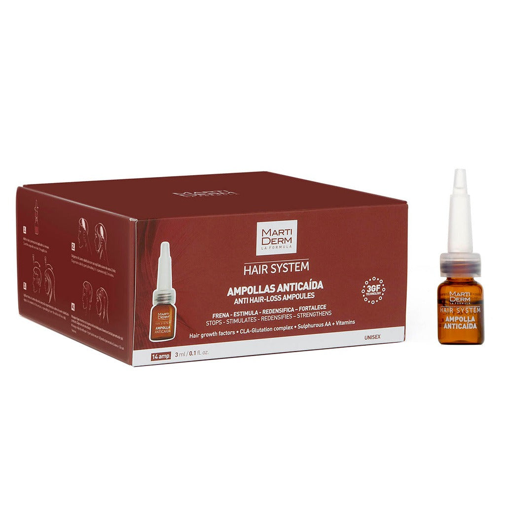 Marti Derm Hair System Anti-HairLoss Ampoule 3ml 14's - Easy Pharmacy LLC