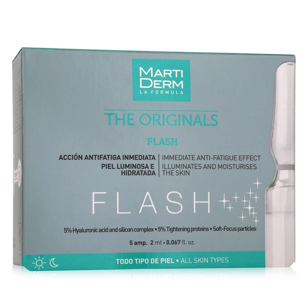 Marti Derm The Originals Flash Ampoules With Immediate Anti-fatigue & Skin Illuminating effect 5 × 2ml - Easy Pharmacy LLC