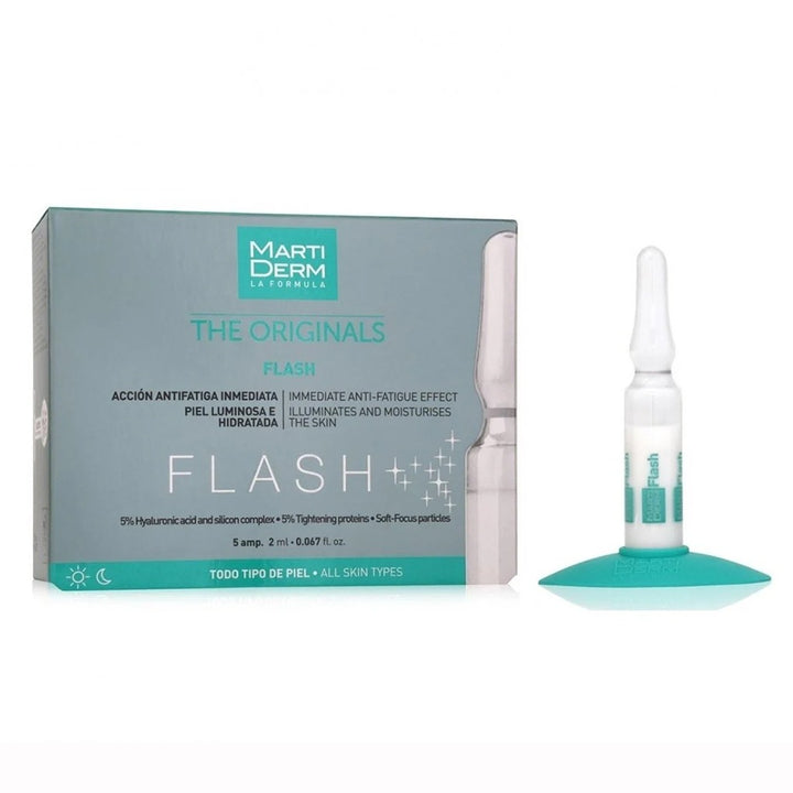 Marti Derm The Originals Flash Ampoules With Immediate Anti-fatigue & Skin Illuminating effect 5 × 2ml - Easy Pharmacy LLC