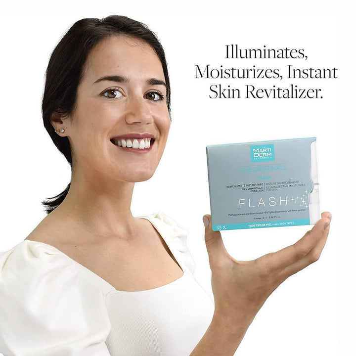 Marti Derm The Originals Flash Ampoules With Immediate Anti-fatigue & Skin Illuminating effect 5 × 2ml - Easy Pharmacy LLC