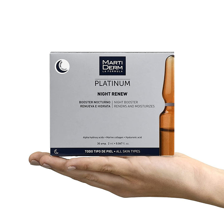 Marti Derm Platinum Night Renew Anti-aging Booster Ampules 10 × 2ml - Easy Pharmacy LLC