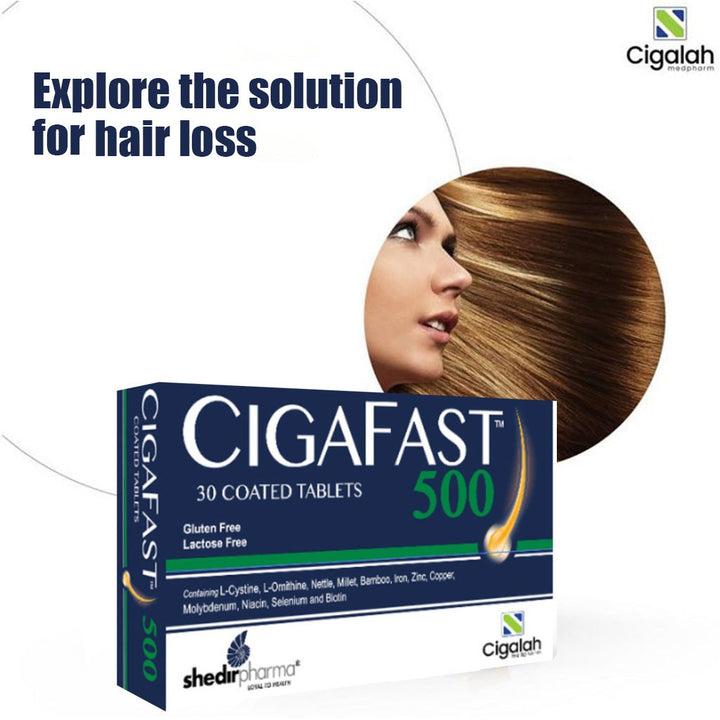 Cigafast 500 Coated Tablet Supplement For Strong Hair And Nails, Pack of 30's - Easy Pharmacy LLC