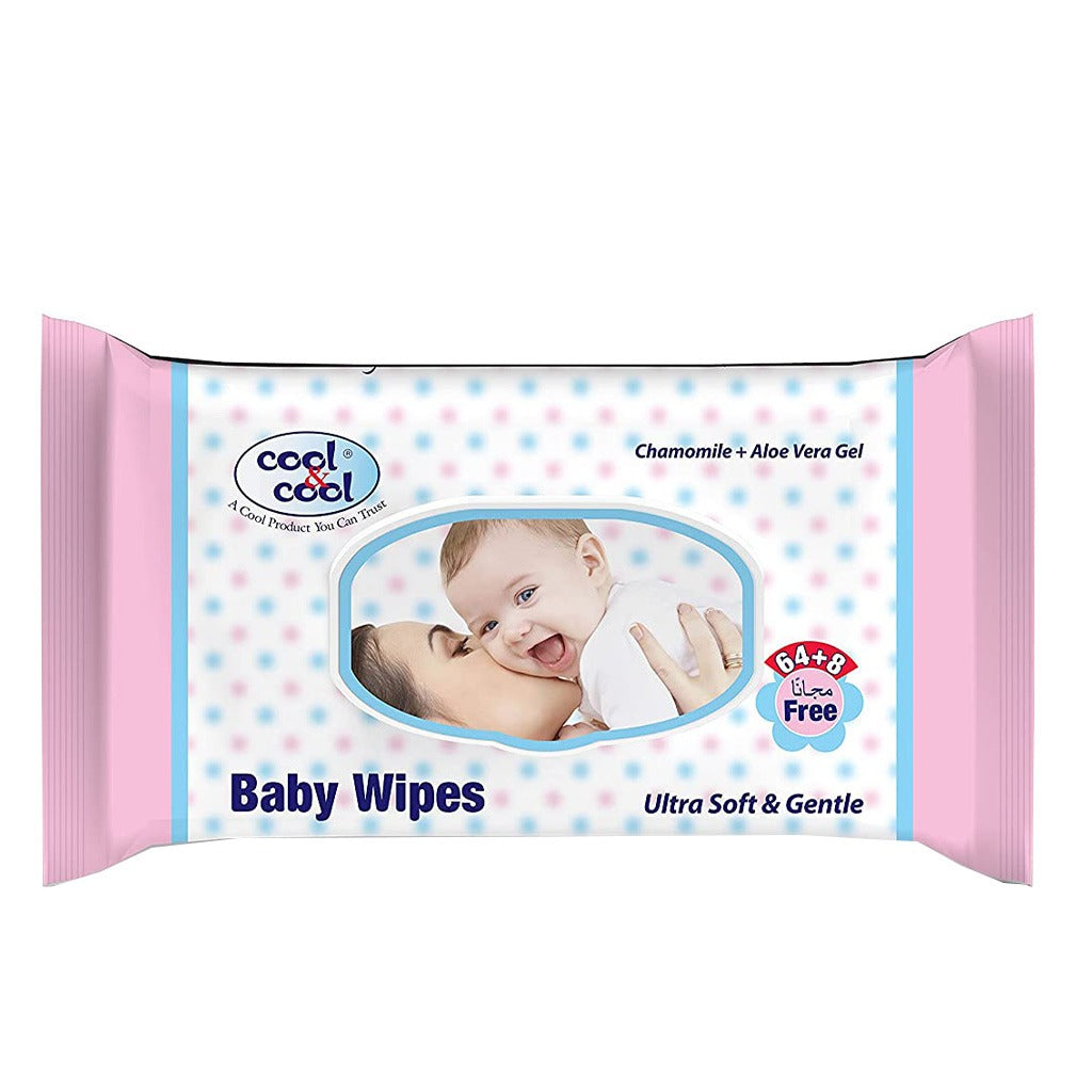Cool & Cool Baby Wipes 64's + 8's PROMO PACK - Easy Pharmacy LLC