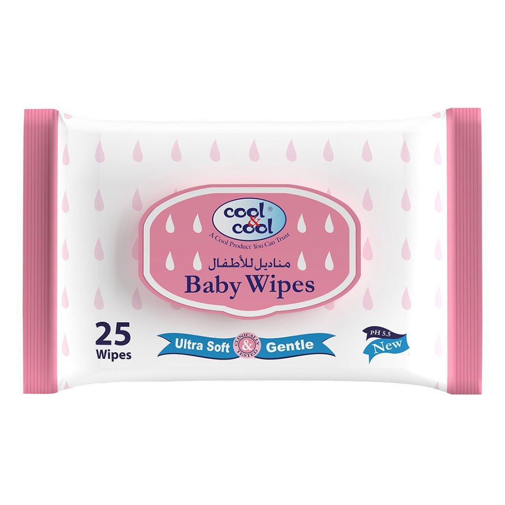 Cool & Cool Baby Wipes, Pack of 25's - Easy Pharmacy LLC