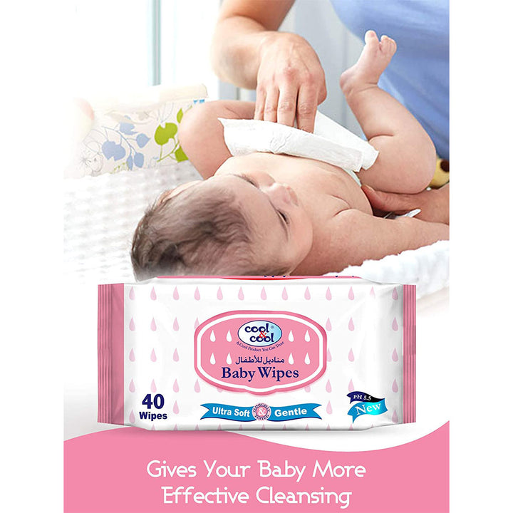 Cool & Cool Baby Wipes 40's Pack of 4's - Easy Pharmacy LLC