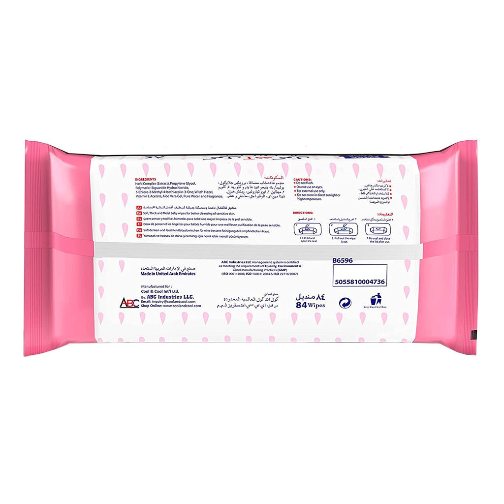 Cool & Cool Baby Wipes 84's Pack of 1's - Easy Pharmacy LLC