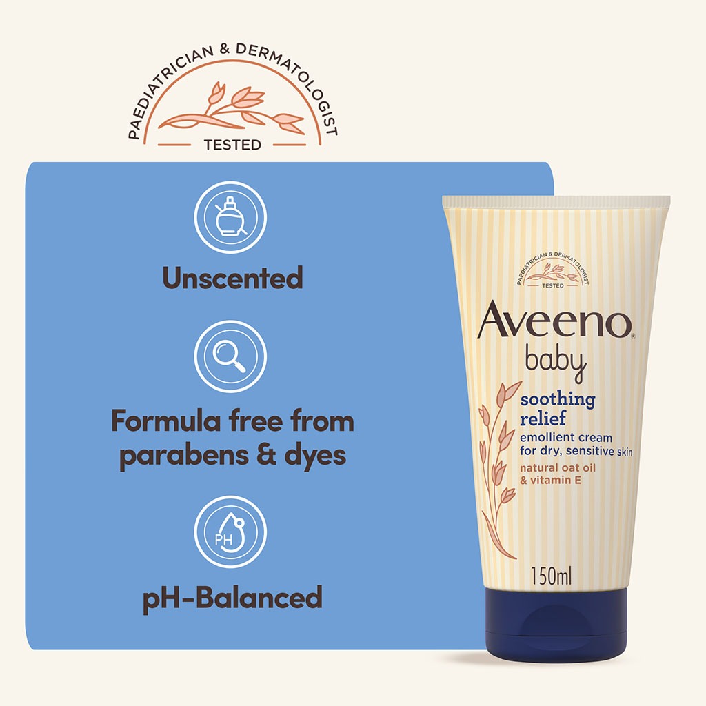 Aveeno Baby Soothing Relief Emollient Cream For Dry, Sensitive Skin 150ml - Easy Pharmacy LLC